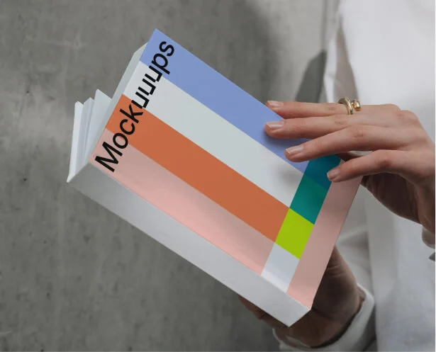 Book mockup with cover design exported from Sketch